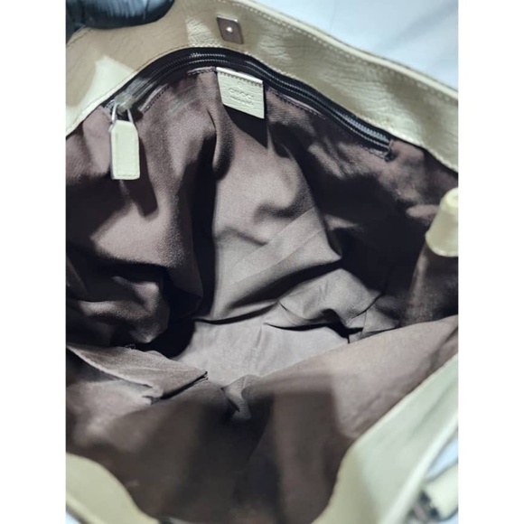 Authentic GUCCI GG Plus Monogram Small Vertical Tote Bag Off White/Beige - Picture 9 of 15